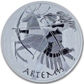 Серебряная монета 1oz Боги Олимпа "Артемида" 1 доллар 2023 Тувалу