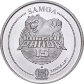 Серебряная монета 1oz Кунг-фу Панда 2 доллара 2023 Самоа
