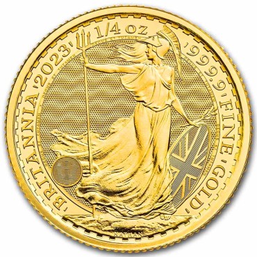 Золота монета 1/4oz Британія 25 англійських фунтів 2023 Великобританія (Король Карл III)