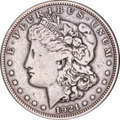 Срібна монета Долар Моргана "D" 1 долар 1921 США