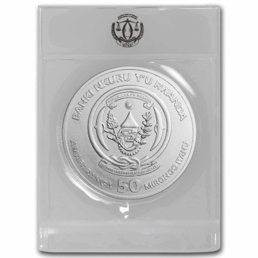 Серебряная монета 1oz Год Дракона 50 франков 2024 Руанда