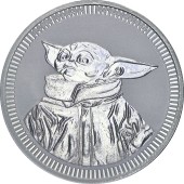 Серебряная монета 1oz Звездные Войны: Грогу 2 доллара 2023 Ниуэ