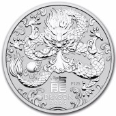 Срібна монета 1/2oz Рік Дракона 50 центів 2024 Австралія
