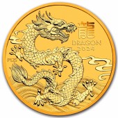 Золота монета 1/10oz Рік Дракона 15 доларів 2024 Австралія