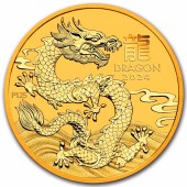 Золотая монета 1/2oz Год Дракона 50 долларов 2024 Австралия