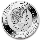 Срібна монета Рік Собаки 1 долар 2018 Ніуе
