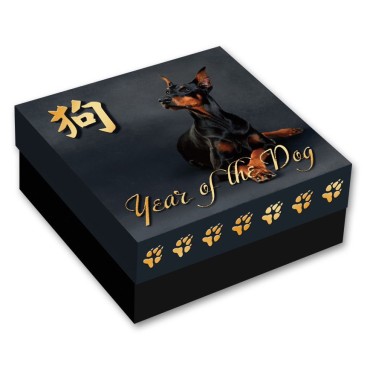 Серебряная монета Год Собаки 1 доллар 2018 Ниуэ