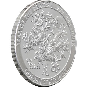 Срібний раунд 1oz Рік Дракона США