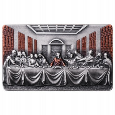 Серебряная монета 2oz Тайная вечеря 2000 франков КФА 2019 Камерун