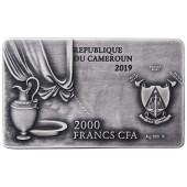 Срібна монета 2oz Таємна вечеря 2000 франків КФА 2019 Камерун