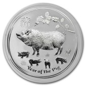 Набор серебряных монет (3 шт.) Год Свиньи 50 центов, 1 доллар, 2 доллара 2019 Австралия