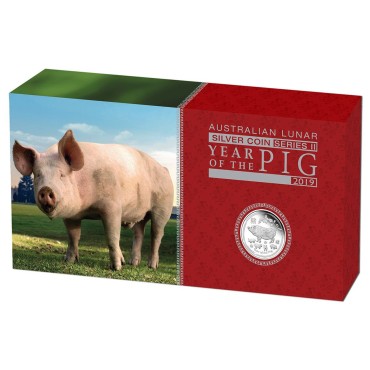 Набір срібних монет (3 шт.) Рік Свині 50 центів, 1 долар, 2 долари 2019 Австралія