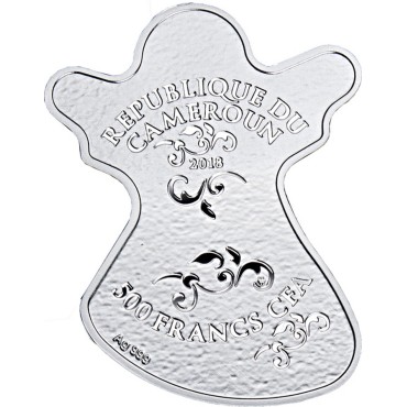 Серебряная монета Ты Не Один 500 франков КФА 2018 Камерун (цветная)