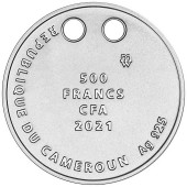 Срібна монета Обійми мене (Дельфіни) 500 франків КФА 2021 Камерун