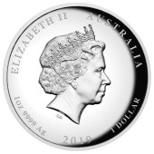 Серебряная монета 1oz Год Свиньи 1 доллар 2019 Австралия (высокий рельеф)
