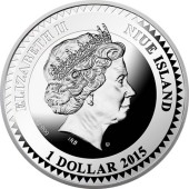 Серебряная монета Мир твоей души Любовь 1 доллар 2015 Ниуэ