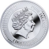 Серебряная монета Климт "Портрет Евгении Примавеси" 1 доллар 2019 Ниуэ (цветная)