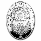 Серебряная монета Мозаичное яйцо 2 доллара 2021 Ниуэ (цветная)