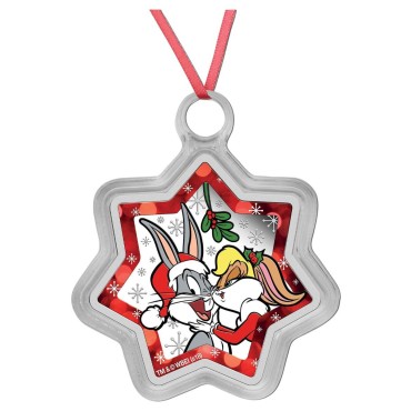 Серебряная монета 1oz Веселые мелодии Рождественской звезды 1 доллар 2018 Тувалу (цветная)