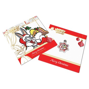 Срібна монета 1oz Веселі мелодії Різдвяної зірки 1 долар 2018 Тувалу (кольорова)