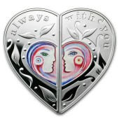Набор серебряных монет 1oz (2 шт.) Всегда с тобой 2х1 доллар 2017 Ниуэ