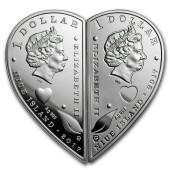 Набор серебряных монет 1oz (2 шт.) Всегда с тобой 2х1 доллар 2017 Ниуэ