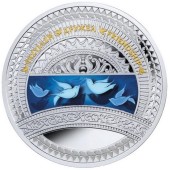 Серебряная монета Мир твоей души Дружба 1 доллар 2016 Ниуэ