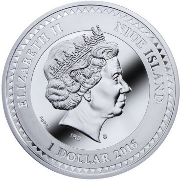 Серебряная монета Мир твоей души Дружба 1 доллар 2016 Ниуэ