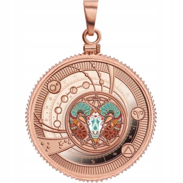 Срібна монета Овен 500 франків КФА 2018, 2021 Камерун (позолочена)