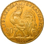 Золотая монета 20 франков 1900 Франция