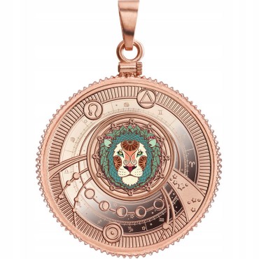 Серебряная монета Лев 500 франков КФА 2018, 2021 Камерун (позолоченная)