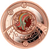 Серебряная монета Дева 500 франков КФА 2018, 2021 Камерун (позолоченная)