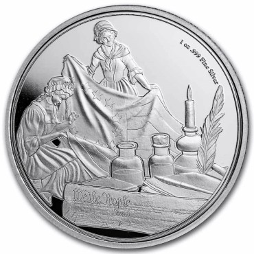 Серебряный раунд 1oz Бостонское Чаепитие (250-летие) США