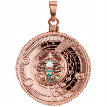 Срібна монета Скорпіон 500 франків КФА 2018, 2021 Камерун (позолочена)