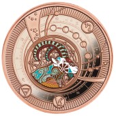 Серебряная монета Козерог 500 франков КФА 2018, 2021 Камерун (позолоченная)
