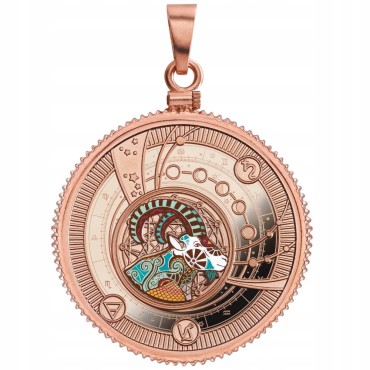 Серебряная монета Козерог 500 франков КФА 2018, 2021 Камерун (позолоченная)