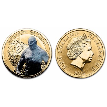 Набор монет Хоббит: Битва Пяти Воинств "Торин Дубощит" "Азог Осквернитель" 1 доллар 2014 Новая Зеландия