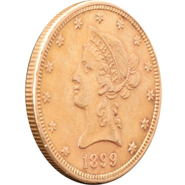 Золотая монета 10 долларов 1899 США