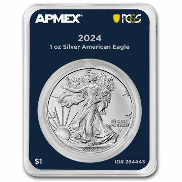 Срібна монета 1oz Американський Орел 1 долар 2024 США (MD Premier + PCGS FirstStrike®)