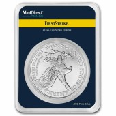 Серебряная монета 1oz Американский Орел 1 доллар 2024 США (MD Premier + PCGS FirstStrike®)