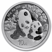 Срібна монета 30g Китайська Панда 10 юань 2024 Китай