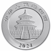 Серебряная монета 30g Китайская Панда 10 юань 2024 Китай