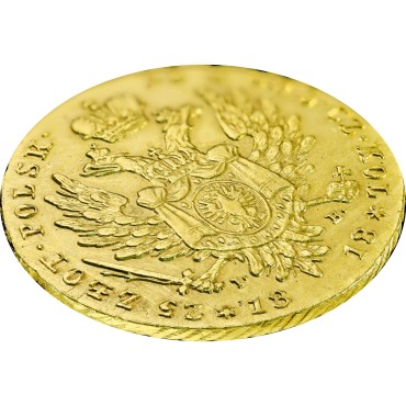 Золотая монета 25 злотых 1818 Александр I Царская Россия