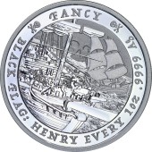 Серебряная монета 1oz Пиратский корабль «Фантазия» 1 доллар 2023 Тувалу