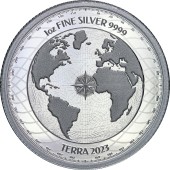 Срібна монета 1oz Терра 2 долари 2023 Ніуе