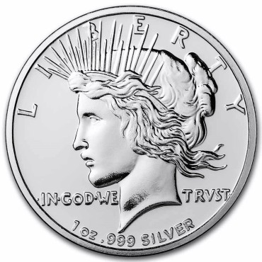 Серебряный раунд 1oz Мирный Доллар США