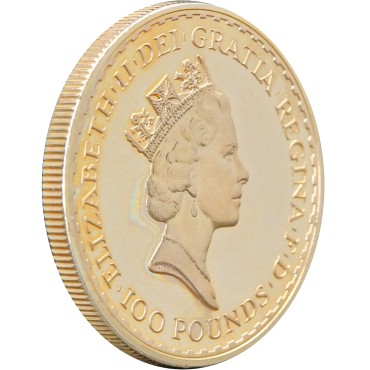 Золотая монета 1oz Британия 100 английских фунтов 1987 Великобритания