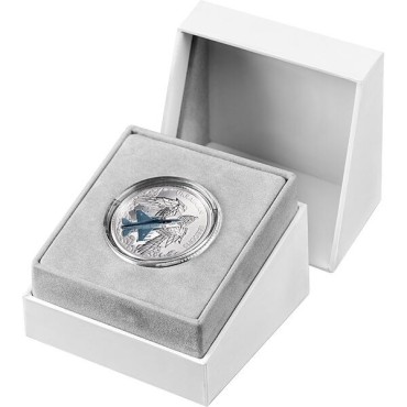 Срібна монета 1oz Українські Соколи 5 седи 2024 Гана (кольорова, пруф)