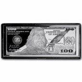 Серебряная банкнота 4oz "100 долларов" 2023 США