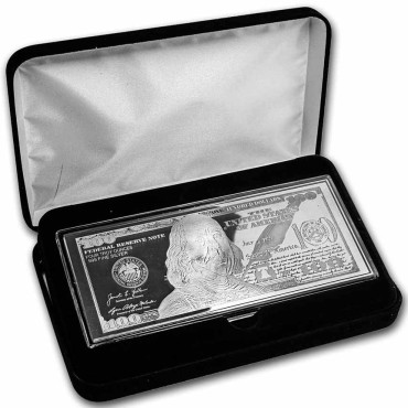 Серебряная банкнота 4oz "100 долларов" 2023 США